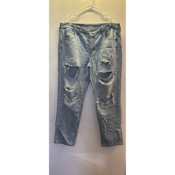 American Eagle, TomGirl, distressed denim jeans (size 16) - Picture 1 of 8